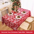 thumbnail image 3 of YQHWQ Christmas Red Lace Rectangular Tablecloth x 84 Inch Festive Maple Leaf Tablecloth Cover Party Valentine's Day Winter Red Decorative Tablecloth for Restaurant Kitchen Coffee Table, 3 of 5
