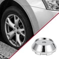 thumbnail image 2 of Unique Bargains Universal Car Wheel Center Hub Cap Rim Cover Hub Caps Snap-in Plastic 65mm 2.56" OD Chrome Silver Tone, 2 of 6