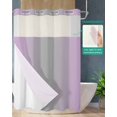 thumbnail image 2 of No Hook Shower Curtain with Snap in Liner, Ombre Abstract Gradient Purple Gray Hotel Shower Curtains for Bathroom, Washable Shower Curtain Liner Set with Mesh Top Window, 60"x72", 2 of 6