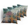 thumbnail image 5 of Ambesonne Ethnic Throw Pillow Cover 4 Pack, Mandala and Peacock Feathers, 20", Multicolor, 5 of 7