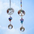 thumbnail image 3 of Set of 2 , Crystal Suncatcher Hanging Metal Tree of Life Colorful Chakra Bead Feng Shui Crystal Pendant Garden Decoration, 3 of 5