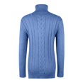 thumbnail image 4 of WTOBBY Women's Fashionable Solid Color High Neck Long Sleeved Sweater Pullover, Knitted Top for Elegant and Casual Outfits, Versatile and Warm,Royal Blue L, 4 of 6