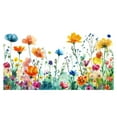 thumbnail image 1 of Pegatina de vidrio decorativa con diseño de flores multicolor, elegante calcomanía para ventana, para sala de estar, dormitorio y baño., 1 of 8