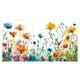 thumbnail image 1 of Pegatina de vidrio decorativa con diseño de flores multicolor, elegante calcomanía para ventana, para sala de estar, dormitorio y baño., 1 of 8