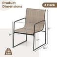 thumbnail image 3 of Costway 4 PCS Outdoor Dining Chairs Patio Furniture Chair with Breathable Seat & Backrest, 3 of 8