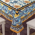 thumbnail image 3 of Floral Tablecloth for Rectangle Tables 60 x 84 Inches Blue Farmhouse Tablecloth Outdoor Table Cloth Washable Waterproof Oil-Proof Tablecloths for Picnic Party Wedding Home Kitchen, 3 of 5