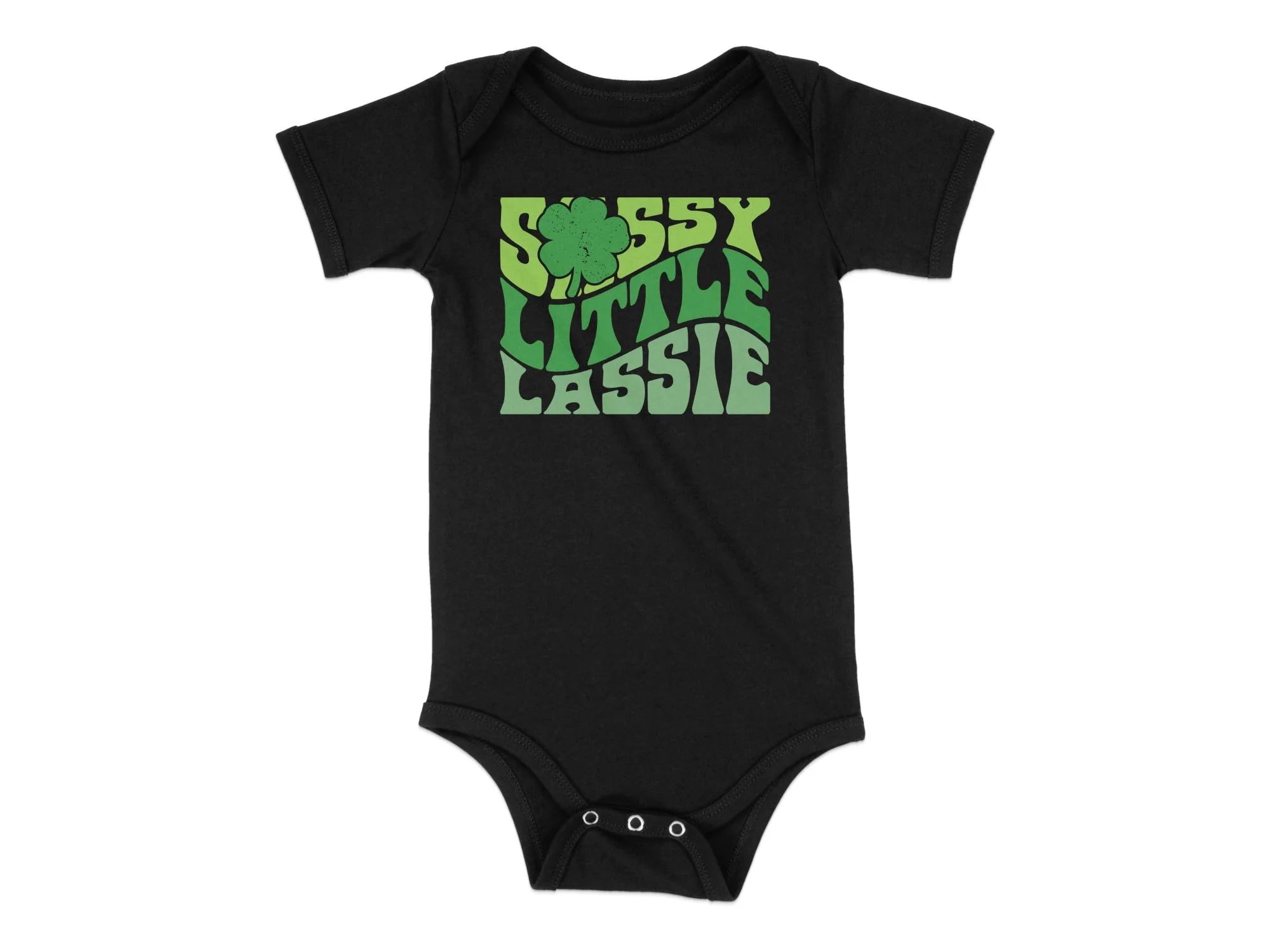 Sassy Little Lassie Onesie, St. Patrick's Day Baby Outfit, Irish Shamrock  Baby Bodysuit, Green Clover Infant Clothing, Newborn Gift