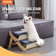 thumbnail image 3 of VEVOR Escaleras de madera para mascotas/escalones para mascotas, escalera de madera plegable 2 en 1 para camas, sofás y coches, escaleras y rampa para perros con 2 escalones para mascotas pequeñas, 3 of 10