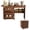 Brown, variant on Wohh Folding Sewing Table with Locking Wheels 45.67",4-in-1 Craft Cabinet Sewing Machine Cart with Storage Shelves,Rolling Sewing Workstation Side Table Computer Desk Kitchen Organizer for Apartment