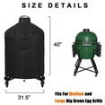 thumbnail image 7 of Heavy Duty 210D Waterproof Large Grill Cover, Outdoor Ceramic Smoker Cover with Vents & Handles, 7 of 7
