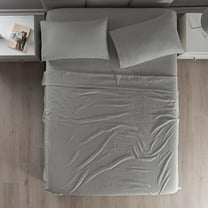 Vianney Viasoft Full Sheet Set Light Grey - Ultra Soft, Breathable Fabric with Wrinkle-Resistant and Fade-Resistant Features for All-Season Comfort