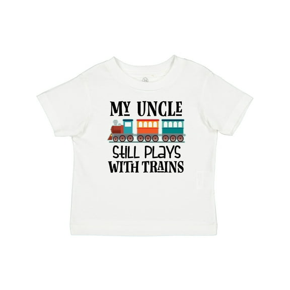 Inktastic My Uncle Still Plays with Trains Boys or Girls Baby T-Shirt