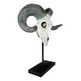 thumbnail image 6 of Realistic Bighorn Sheep Ram Head Skull Rustic Sculpture On Pole Stand 18"H, 6 of 6