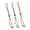 rose gold-Square pearl style1, variant on Set Of 3 Craft Jewelry Extension Chains Adjustable Length Pull Chain For Necklace Stainless Steel