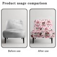thumbnail image 6 of HELLHERO Pink Cat Pattern Dustproof Decorations Armless Chair Slipcover Non Slip Armless Accent Chair Cover for Armless Couch, 6 of 8