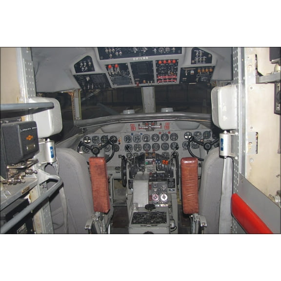 24"x36" Gallery Poster, Convair 340 440 Metropolitan cockpit