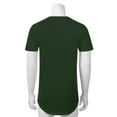 thumbnail image 2 of Allsense Men's Lightweight Color Longline Modern Fit T-Shirt Short Sleeve H.Green S, 2 of 3