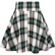 thumbnail image 2 of Plaid Skirts for Womens Irregular Hem Lace Up Short Gothic Skirts Plaid Green 01 XS Plaid Green 01 XS Xishao ropa, 2 of 2