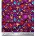 thumbnail image 1 of Soimoi Georgette Viscose Fabric Dot,Octopus & Jellyfish Ocean Decor Fabric Printed Yard 42 Inch Wide, 1 of 1
