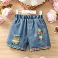 thumbnail image 2 of Summer Shorts Girls 6-7 Years Denim Shorts Summer Denim Shorts With Embroidery Cute Casual Shorts For Little Girl, 2 of 4