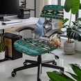 thumbnail image 2 of Renewold American Tribal Wolf Mountain Green Office Chair Cover Universal Computer Chair Slipcover High Back Computer Chair Cover for Boss Rotating Chairs Easy to Install Washable, S, 2 of 7