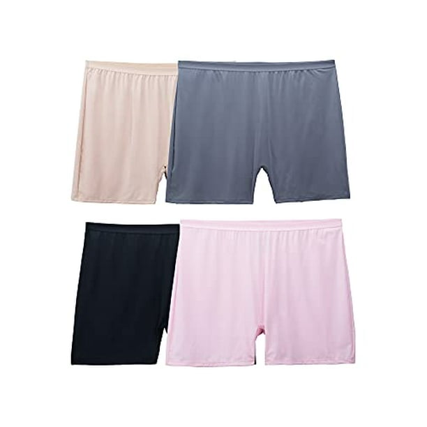 Fruit of the Loom Women's Fit for Me Plus Size Underwear, Boxer  Brief-Microfiber-Assorted, 11