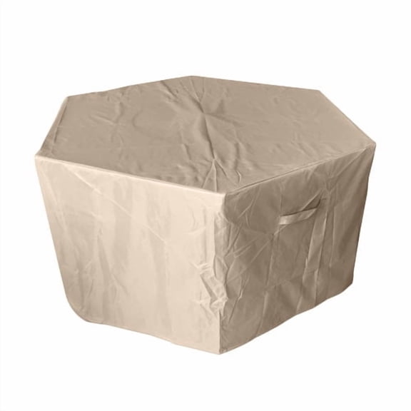 Hiland Heavy-Duty Hexagon Firepit Cover in Camel