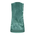 thumbnail image 5 of JGGSPWM Plus Size Square Neck Tank Tops for Women Floral Blouse Classic Basic Tunic Sleeveless Shirts Tshirts Dressy Casual Vest 1-Large Size Blue XXXXXL, 5 of 5
