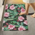thumbnail image 2 of SKYSONIC Bath Mats Toiletry Mat, Fluffy Plush Absorbent Bath Rugs Carpet with Non Slip Bottom for Bathroom Floor Toilet Tub and Shower,23.6"x15.7"+17.3"x13.4"-Blossom Cactus, 2 of 7