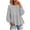 Gray, variant on Women's Fleece Henley Peplum Sweatshirt Solid Color Long Sleeve Balloon Sleeve Tops