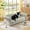Beige, variant on Kumix Elegant Rectangular Pet Bed for Big and Oversized Dogs, Durable Elevated Dog Sofa Bed, Comfortable Dog Sofa, Modern and Fashionable Linen Fabric Dog Sofa-DARK GREY