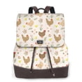 thumbnail image 1 of Easygdp Chicken Family Mochila de Cuero para Mujeres, Bolso de Hombro, Bolsos de Mano de Moda para Trabajo y Viajes, 1 of 4