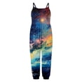 thumbnail image 2 of MIASHUI Rompers for Girls Casual Starry Sky Printed Sleeveless Jumpsuits Baggy Overalls,Yellow,1-2 Years, 2 of 4