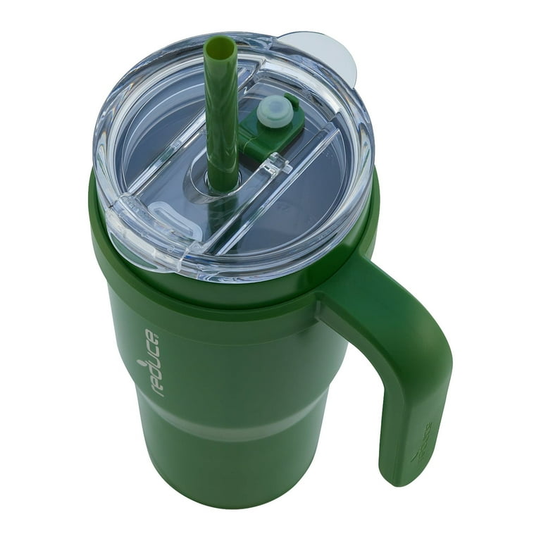 Reduce Vacuum Insulated Stainless Steel Cold1 Tumbler with Handle, Lid, and  Straw, Fur Sprig, 24 oz. 