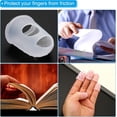 thumbnail image 4 of Rubber Finger Tips, 4 Pack Silicone Thumb Fingertip Protector Covers Pads Thimble for Guitar Playing Office Counting Sewing, 4 of 5