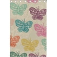 thumbnail image 5 of Coolnut Beige Sketch Butterflies Thermal Insulated Blackout Grommet Printed Window Curtain - 84x55 in - 100% Polyester 2 Panels, Symmetry, 5 of 6