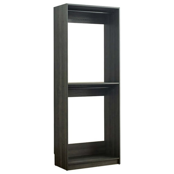 Prosper 32" Gray Wood Walk-in Closet with Two Rods