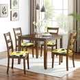 thumbnail image 6 of Blue Lemon Seat Covers for Dining Room Chairs Set Of 4,Stretch Printed Washable Chair Seat Cover with Elastic Ties and Button,Removable Waterproof Couch Cushion Covers, 6 of 6