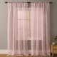 thumbnail image 1 of Nvzi Cortinas para dormitorio - rosa, 214*130 cm 2 secciones, cortinas opacas ligeras, cortinas de poliéster con bolsillo para barra, cortina opaca., 1 of 5