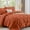 Burnt Orange, variant on Sasttie Full Size Comforter Set, 7-Piece Bed in a Bag, Pintuck Bedding Sets for All Season, Burnt Orange
