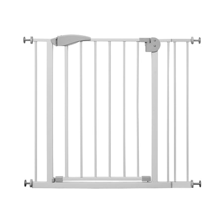 INOLAIT Baby Gate for Doorways and Stairs 29.5  to 32  Safety Baby Gate for Kids and Pets  Extra Wide Child Gate Dog Gates for The House  Heavy Duty Metal Walk Through Door (White)