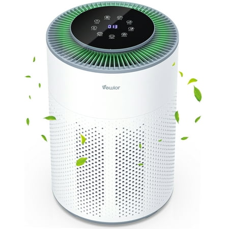 

Air Purifier Air Cleaner For Large Room Bedroom Up To 1100 sq. ft VEWIOR H13 True HEPA Air Filter For Pets Smoke Pollen Odor Home Air Purifiers With Air Quality Monitoring Auto Light Child Lock