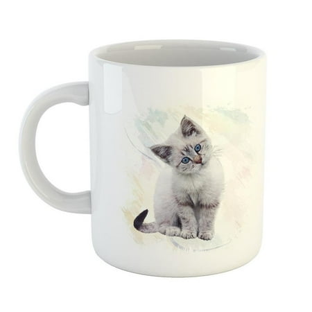 

Coffee Mug Cute Cat Kitty Coffee Mug with Picture Printed Ceramic Mug as a Gift for Men and Women 11 Oz