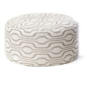 Softline Azure Ikat Beaded Pouf
