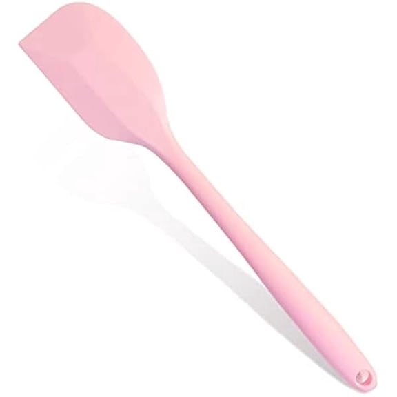 Pink Rubber Spatula for Kitchen Use, 10.8In Silicone Spatulas for Cooking Heat Resistant, Flexible Small kitchen Spatula for Kitchen Nonstick Cookware, Seamless & Dishwasher reliable