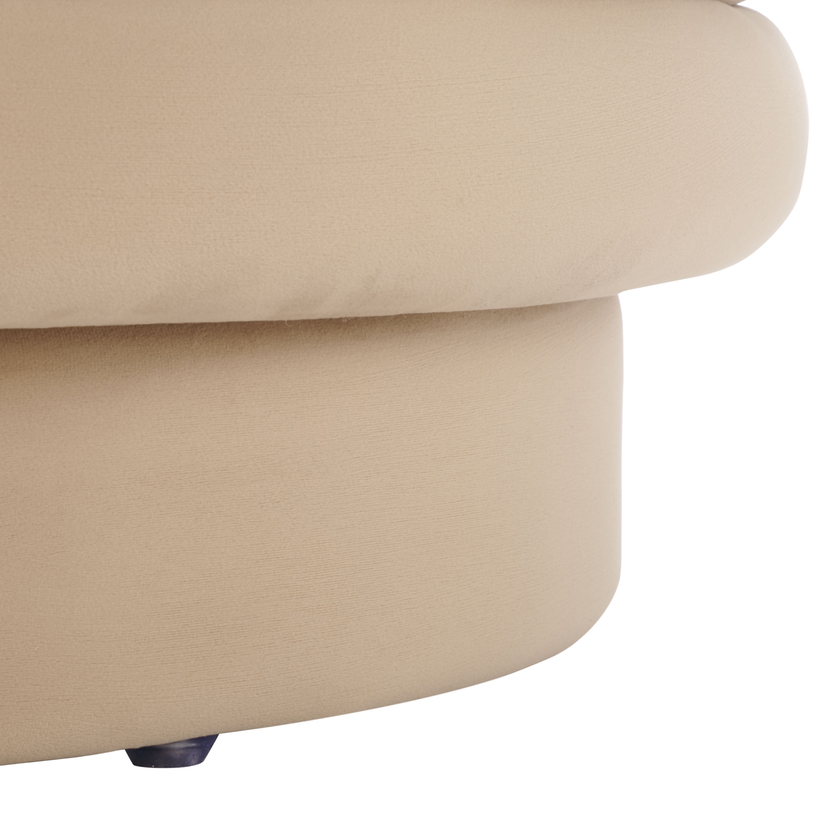 Safavieh Rohan Modern Round Ottoman, Tan