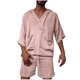 thumbnail image 1 of Conjunto de Traje para Hombre, Casual Manga Corta con Capucha, Pantalones Cortos de Bolsillo Conjunto de Color Sólido para Hombres, 1 of 6