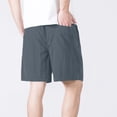 thumbnail image 5 of DJDLJWCJ Mens Athletic Shorts, Mens Workout Shorts Elastic Waist Running Shorts Beach Shorts for Men Flat Front Straight Leg Bermuda Shorts Dark Gray L, 5 of 7