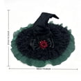 thumbnail image 3 of Bainana Halloween Witch Cosplay Hat For Women Lace Trim High Top Cap Wide Brim Adjustable Festival Events Hat, 3 of 5