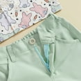 thumbnail image 6 of Boys Summer Outfits Easter Toddler Bunny Prints Lapel Button Down Shirt Top and Shorts with Pockets Gentleman Outfits Outfit Boy White 18 Months-24 Months, 6 of 7